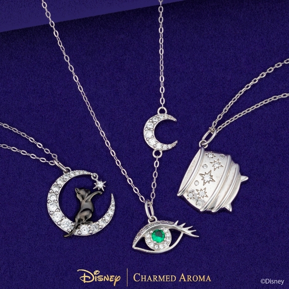 Disney Hocus Pocus Sanderson Sister Broom Squad Necklace, Charmed Aroma - Picture 3 of 4